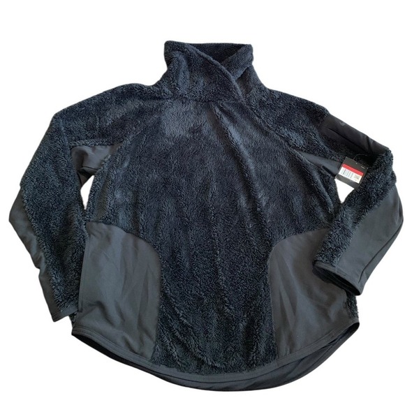 Nike Tops - Nike Fleece Pullover Womens L Black‎ NWT Sherpa Funnel Neck Gorpcore CJ5758-010